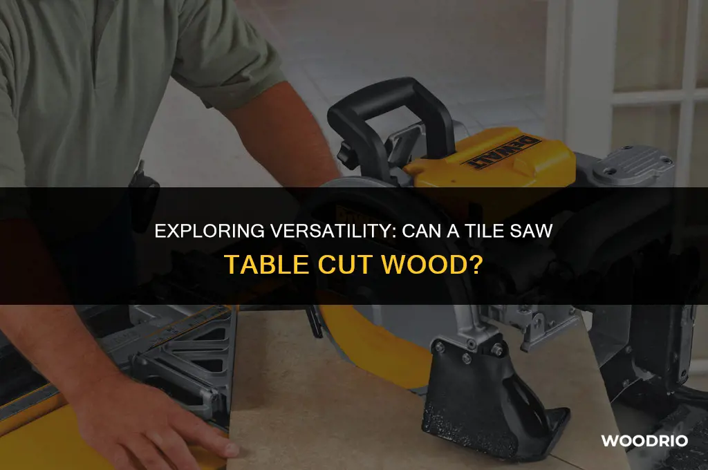 can a tile saw tablebeused for cutting wood