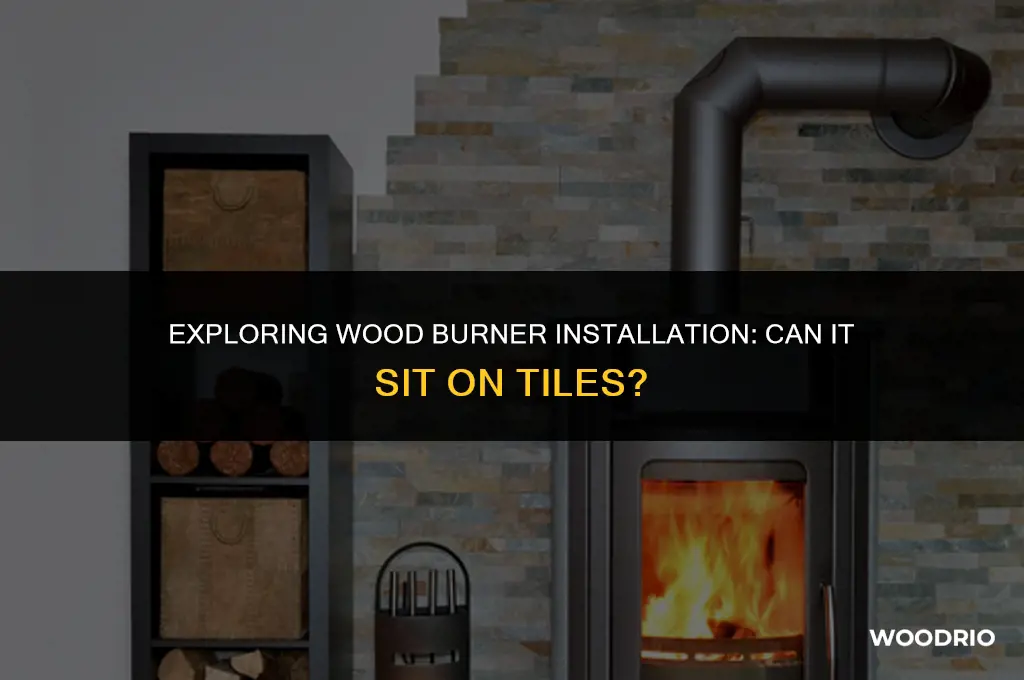 can a wood burner sit on tiles