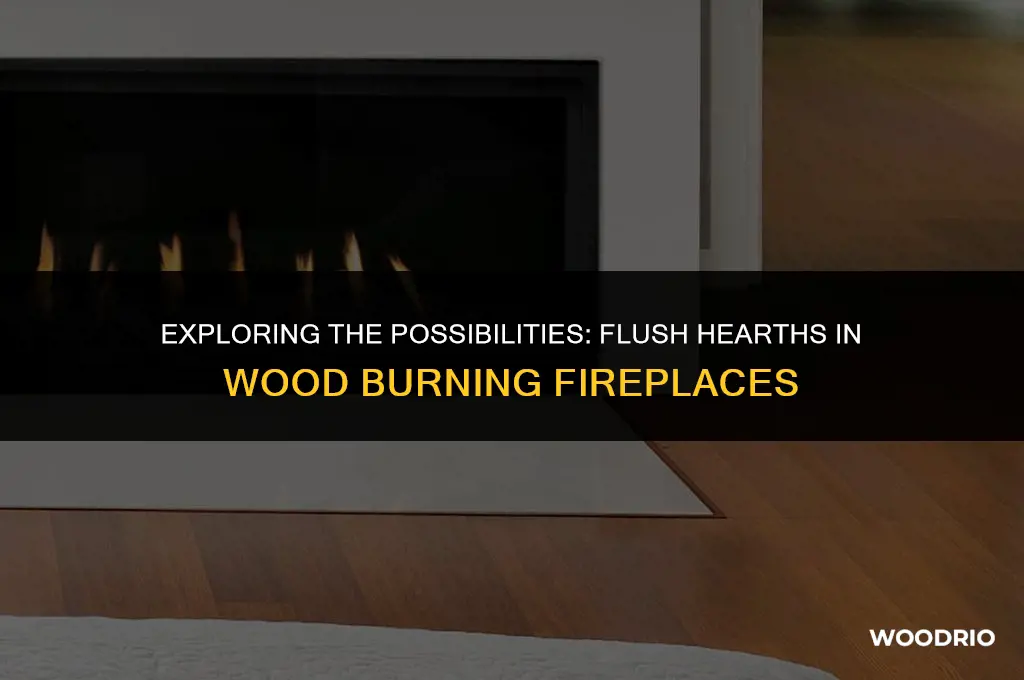 can a wood burning fireplace have a flush hearth