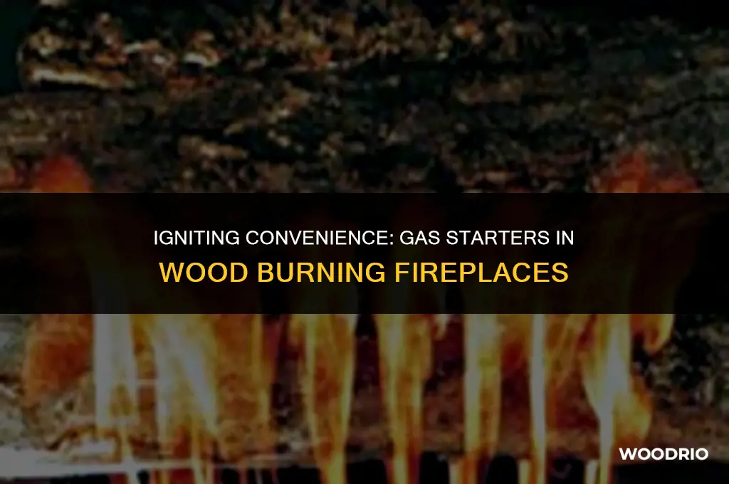 can a wood burning fireplace have a gas starter