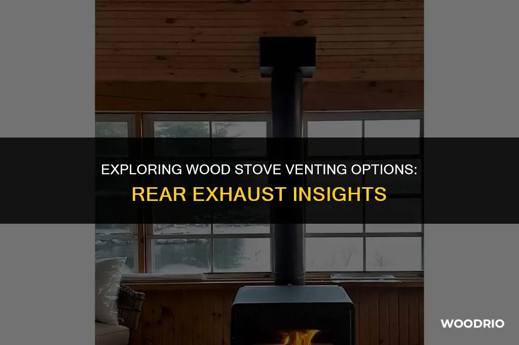 can a wood burning stove exhaust out the rear