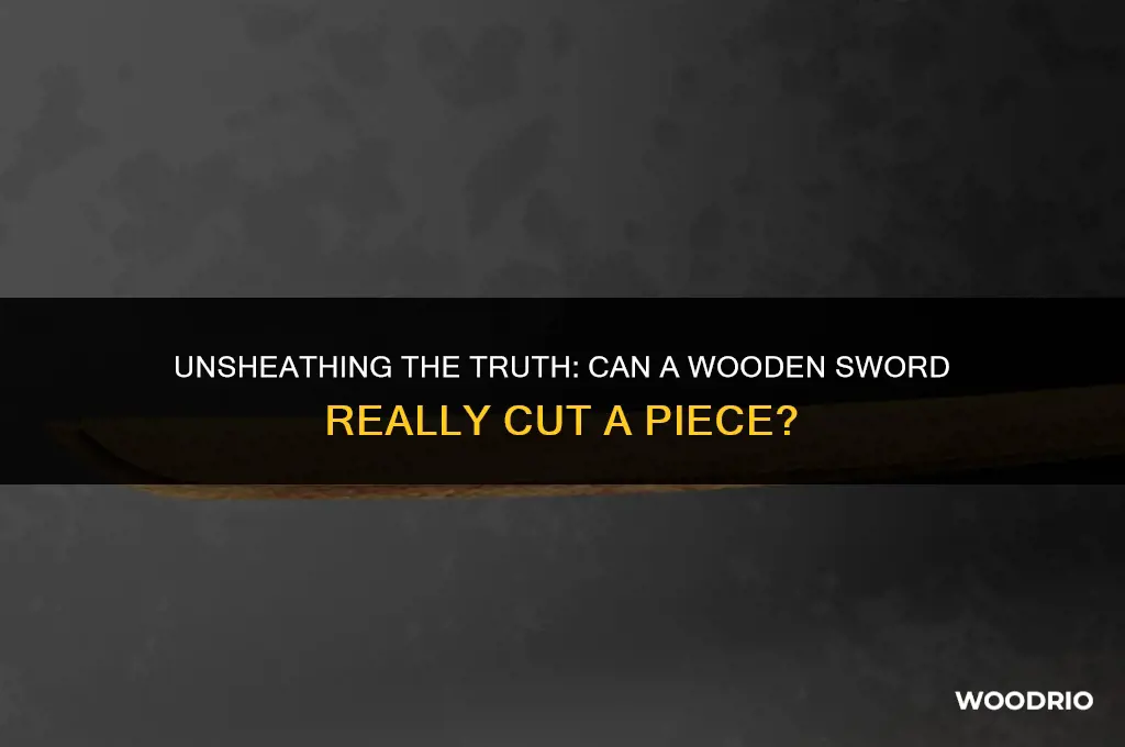 can a wooden sword cut a piec