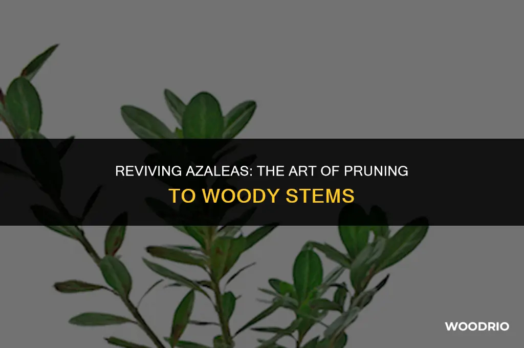 can azalias be cut back to wood