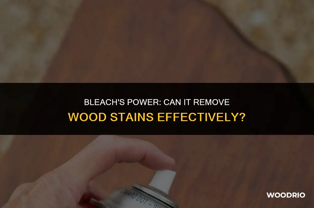 can bleach remove wood stain