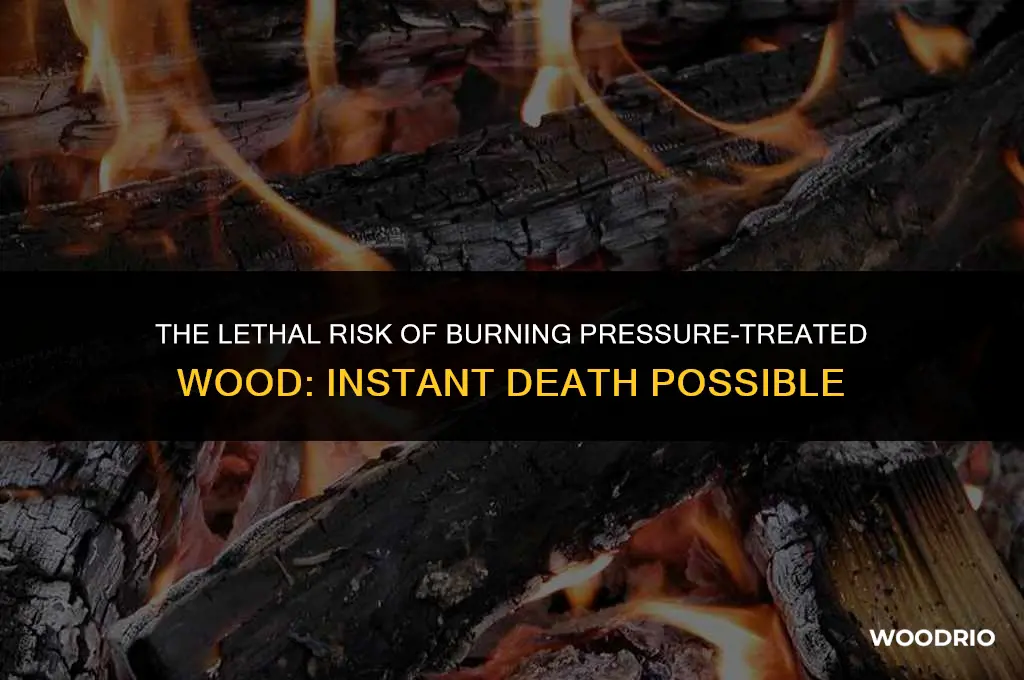 can burning pressure treated wood kill you instantly