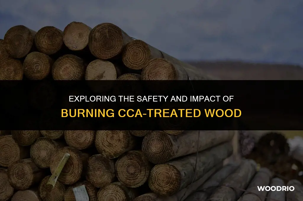 can burning small amounts of cca pressure treated wood