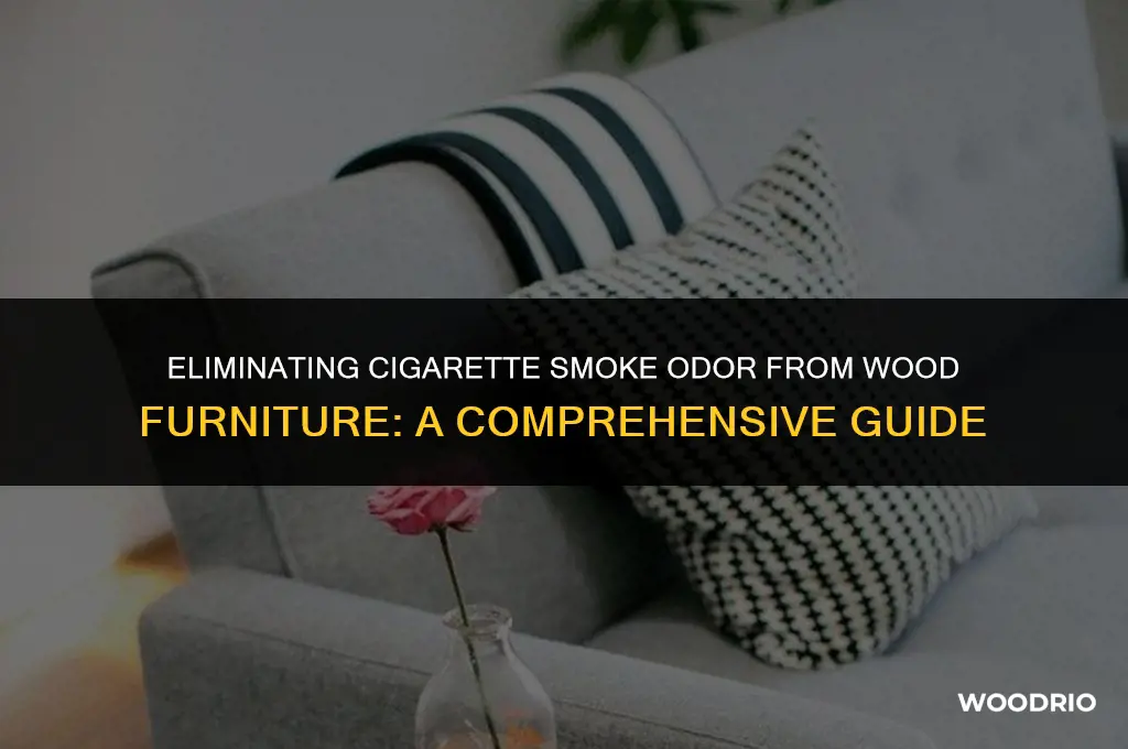can cigarette smoke smell be removed from wood furniture