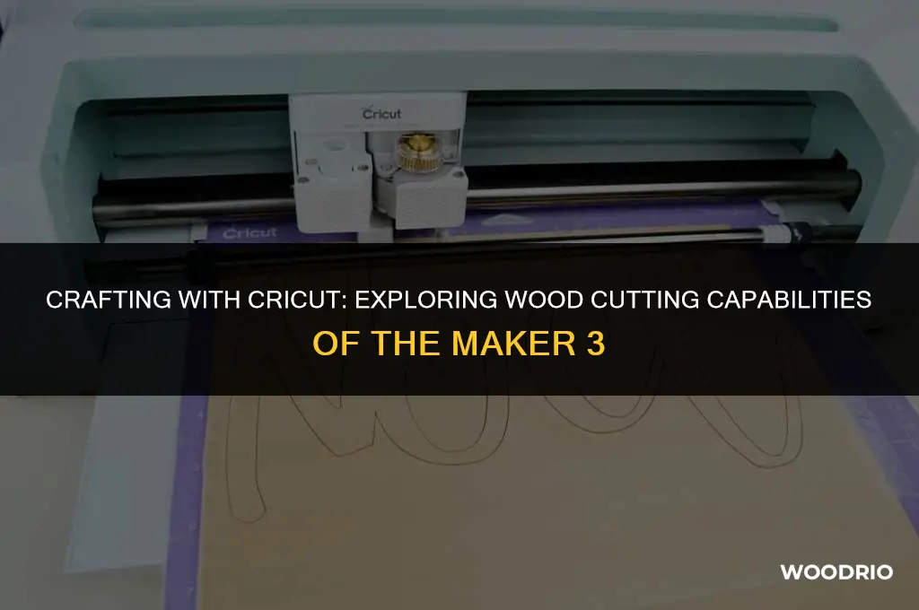 can cricut maker 3 cut wood