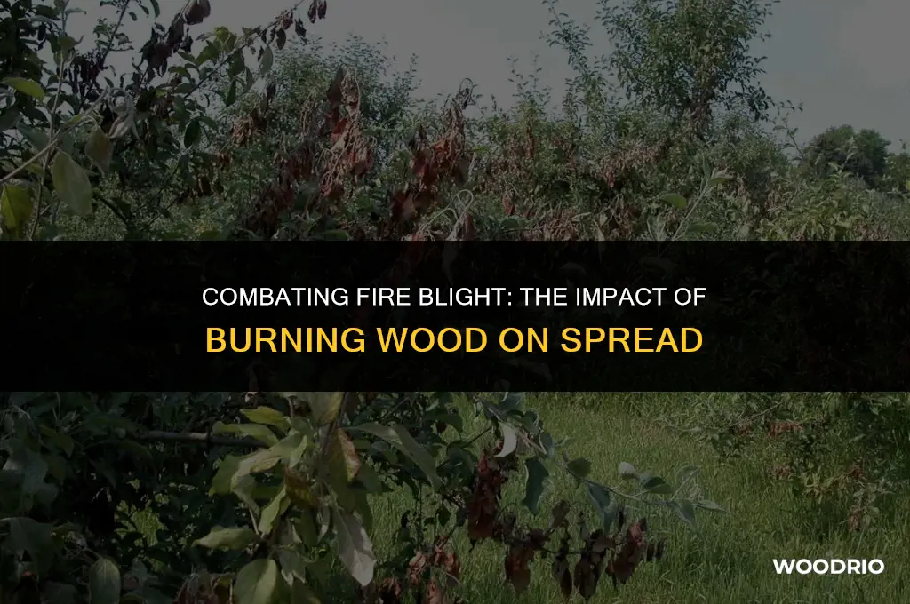 can fire b blight spread by burning the wood