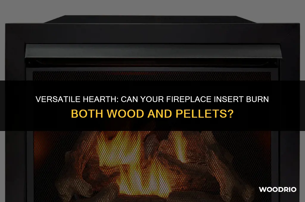 can fireplace insert burn wood and pellets