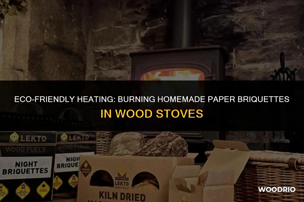 can homemade paper briquettes be burned in wood burning stove