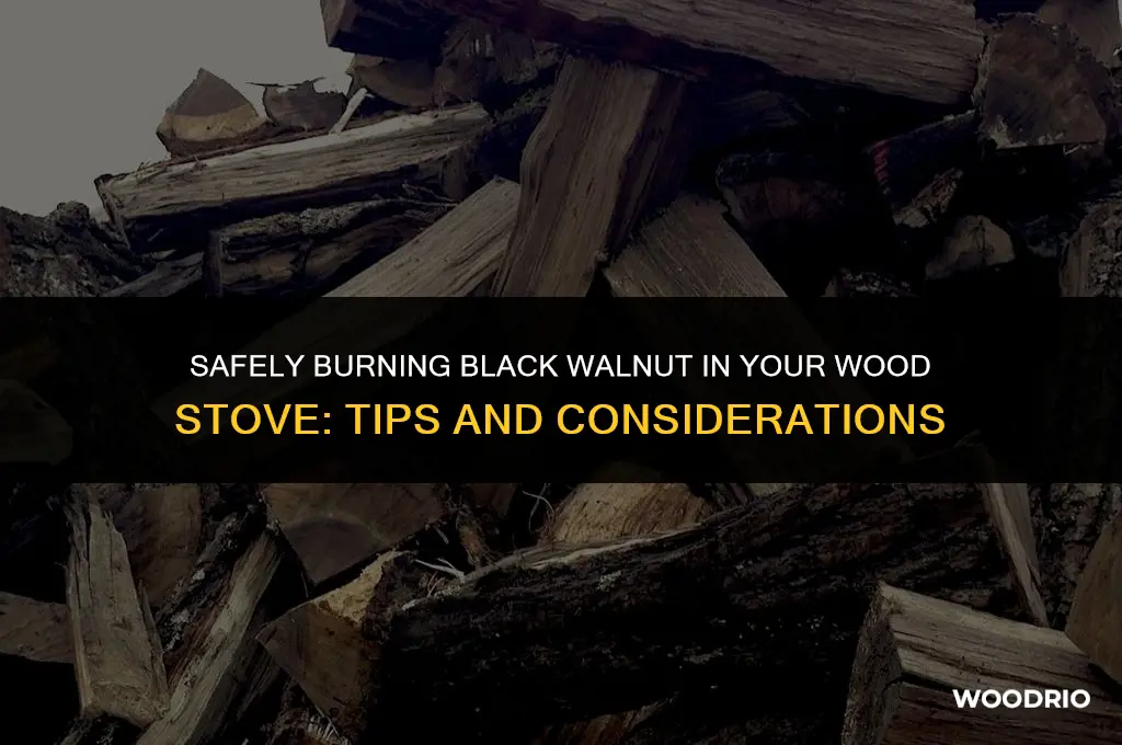 can i burn black walnut in my wood stove