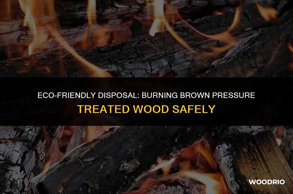 can i burn brown pressure treated wood