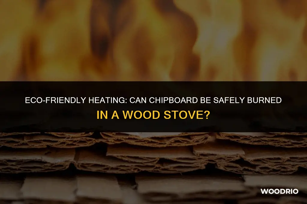 can i burn chipboard in a wood stove
