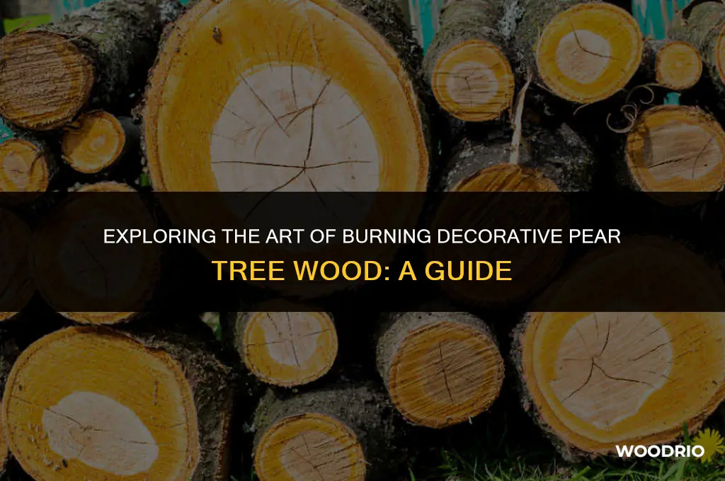 can i burn decorative pear tree wood