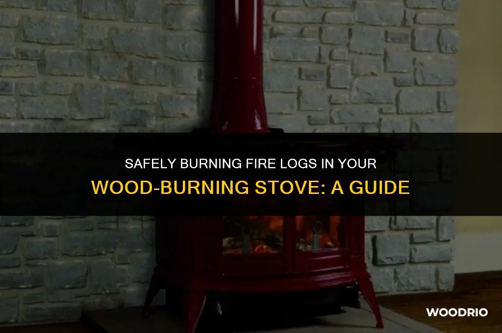 can i burn fire log in wood burning stove