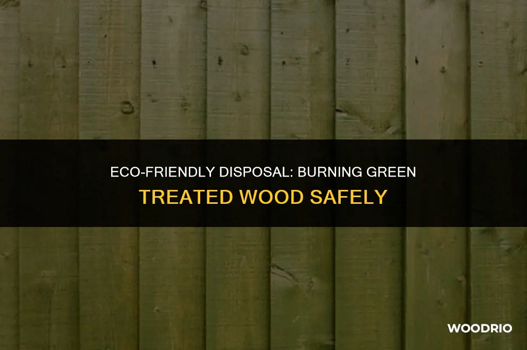 can i burn green treated wood