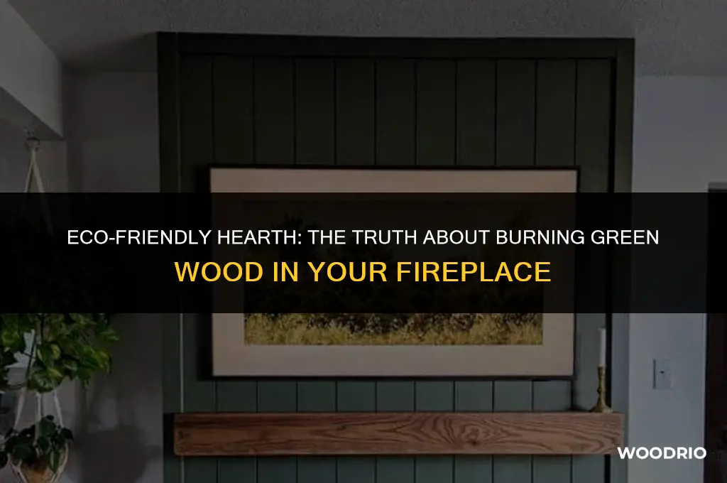 can i burn green wood in fireplace