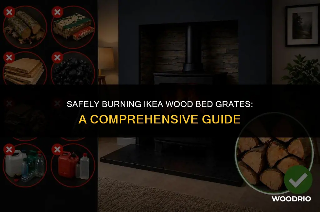 can i burn ikea wood bed grate