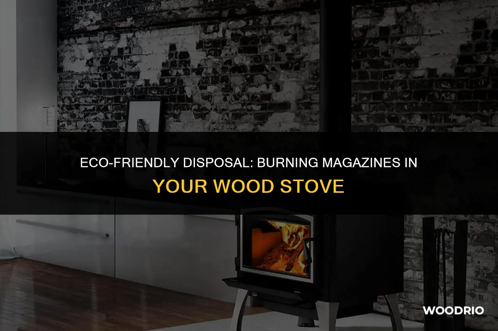 can i burn magazines in amy wood stove
