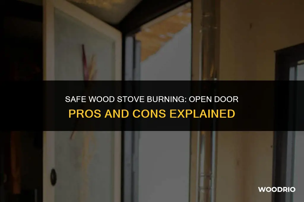 can i burn my wood stove with the door open