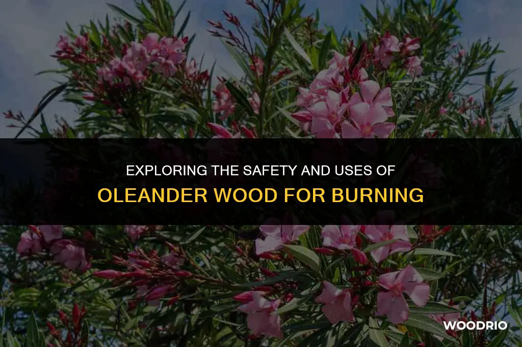can i burn oleander wood