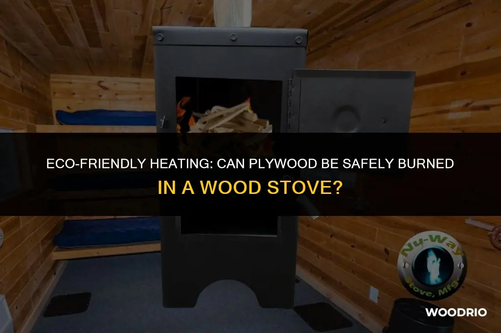can i burn plywood in a wood stove