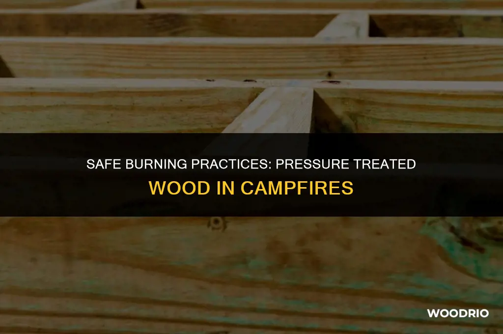 can i burn pressure treated wood campfire