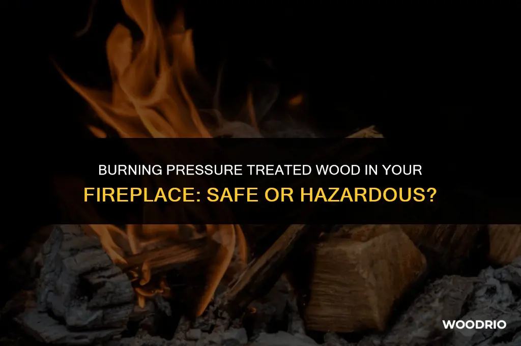 can i burn pressure treated wood in my fireplace