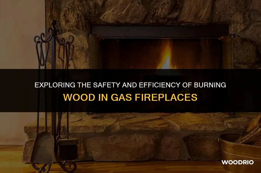 can i burn regular wood in a gas fireplace