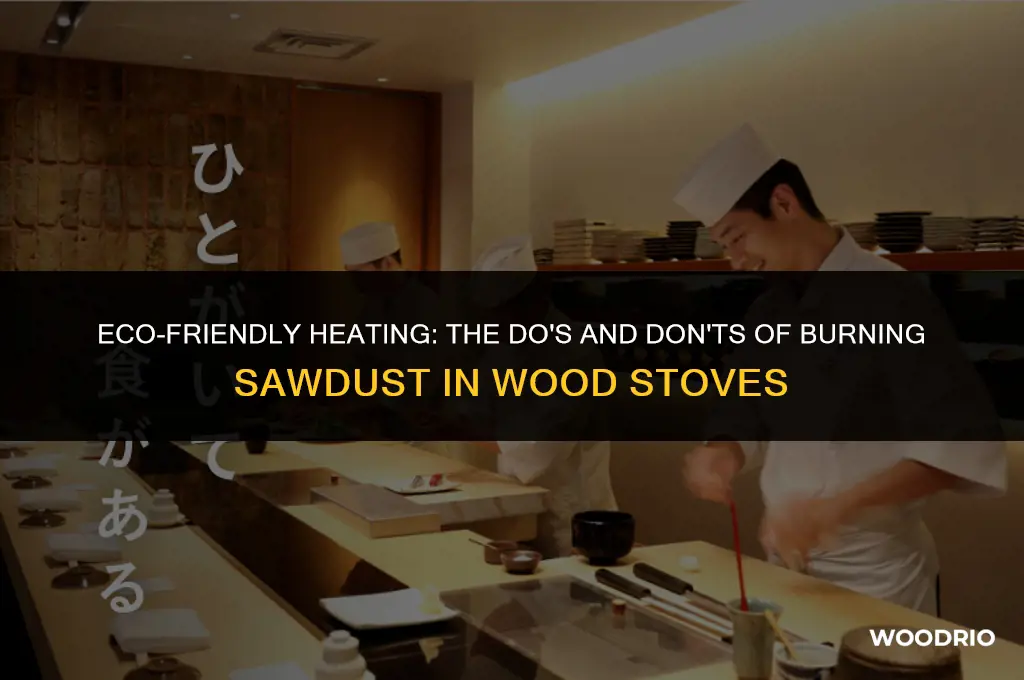 can i burn sawdust in a wood stove