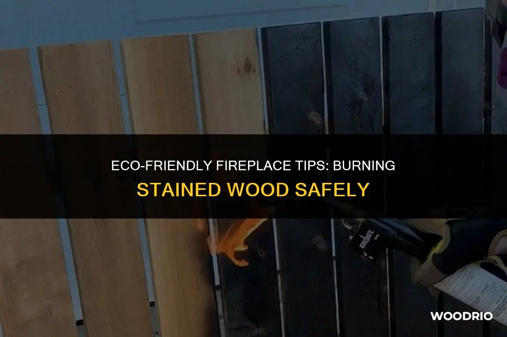 can i burn stained wood in my fireplace