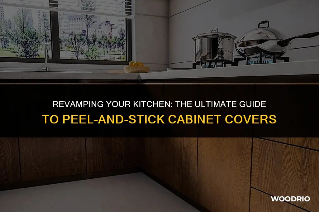 can i cover wood cabinets with removable peel and stick