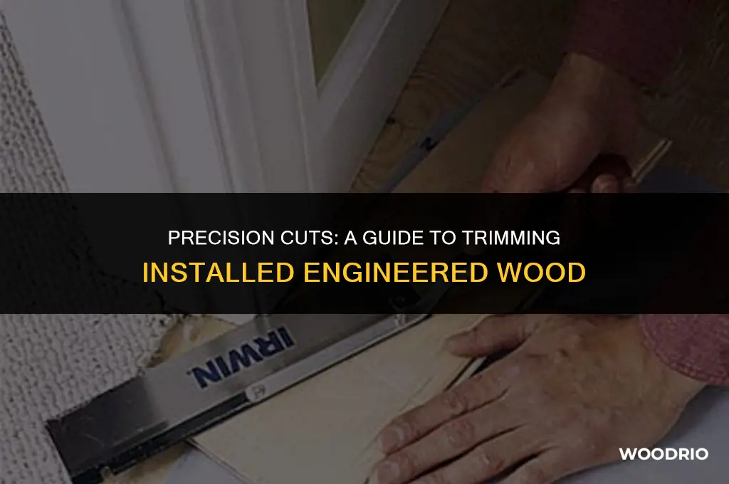 can i cut installed engineered wood
