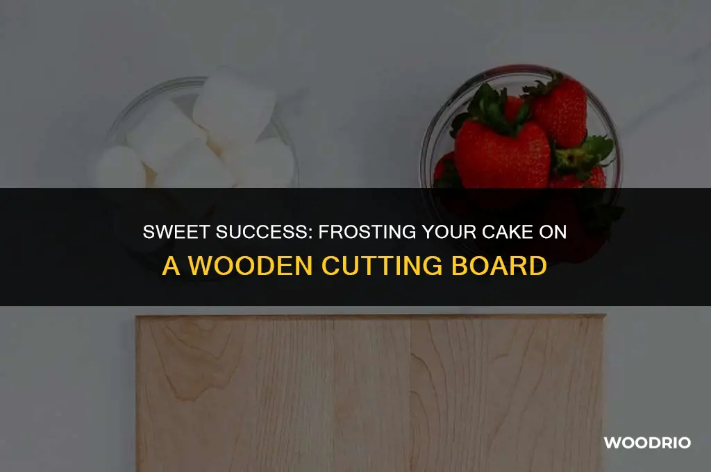 can i frost a cake on a wooden cutting board