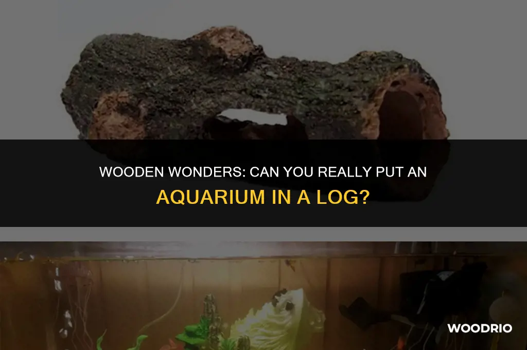 can i put an aquarium in a wood cut in