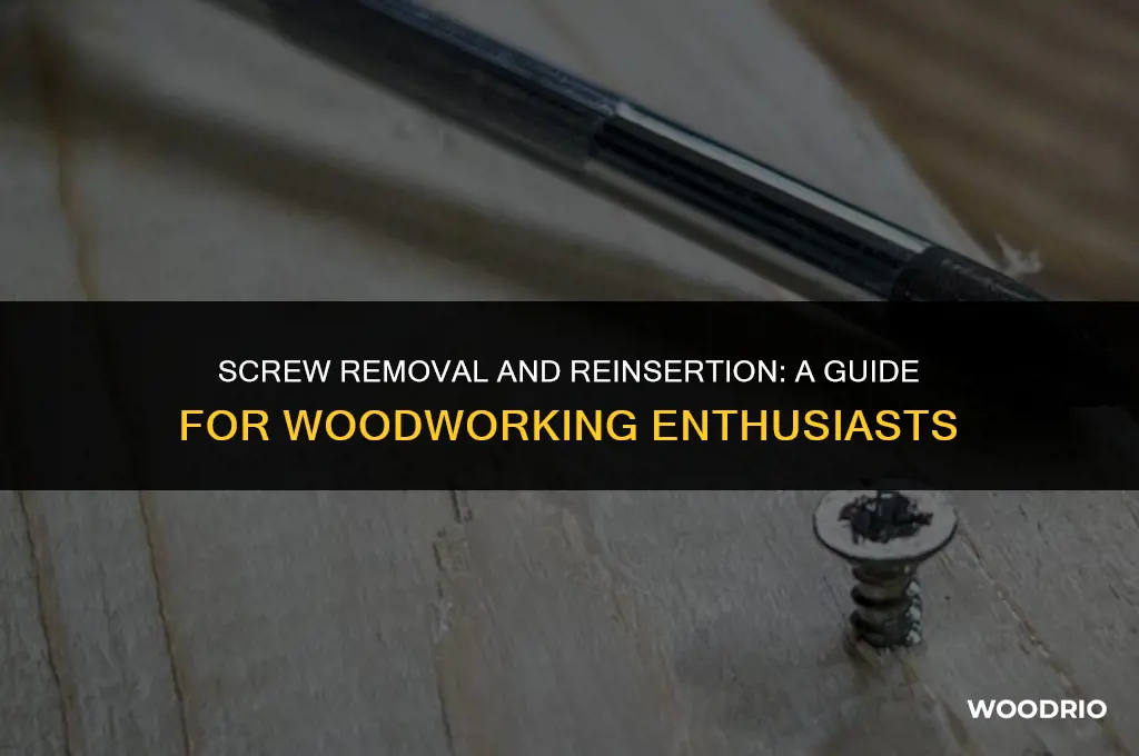 can i remove and reinsert wood screws
