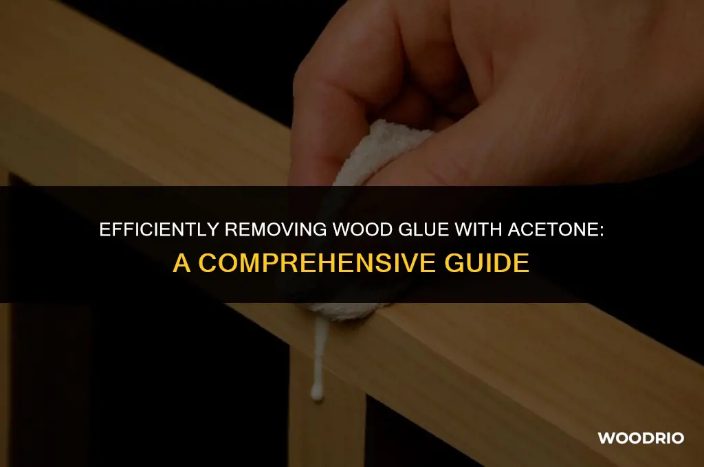 can i remove wood glue with acetome