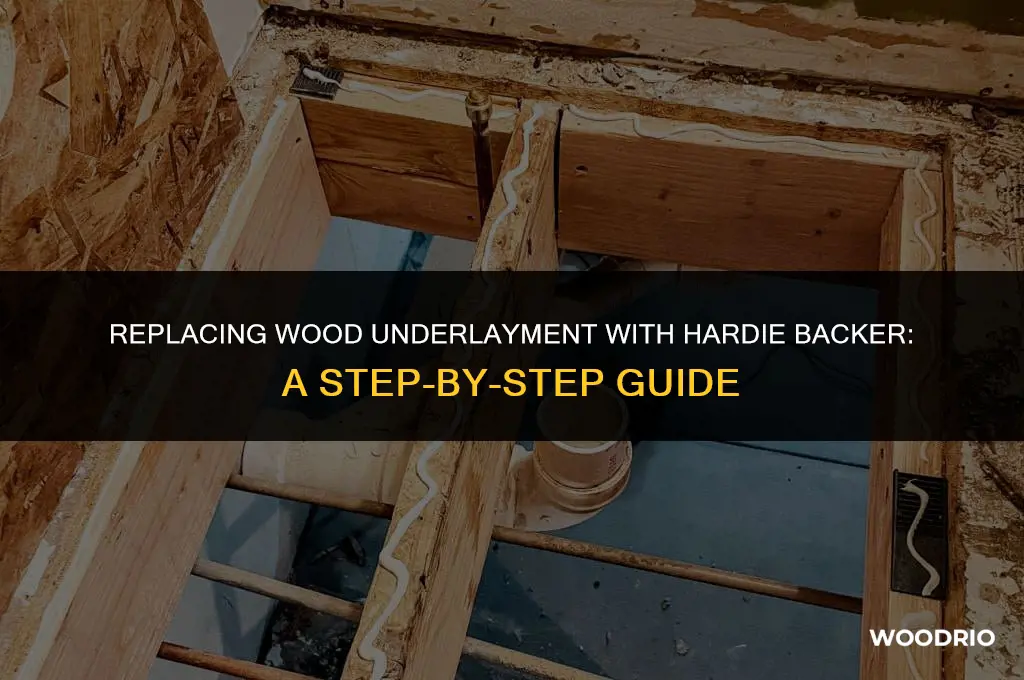 can i remove wood underlayment and replace with hardi baker