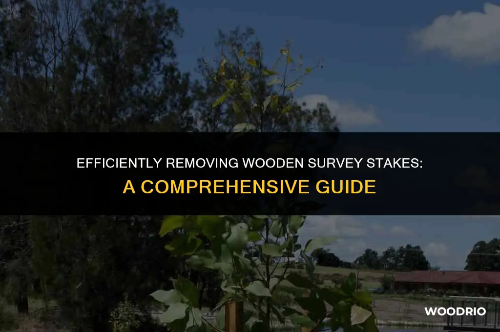 can i remove wooden survey stakes