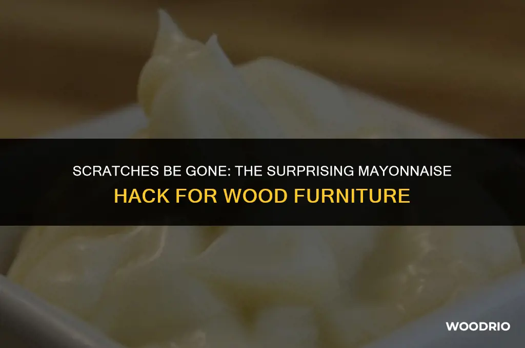can mayonnaise remove scratches from wood furniture
