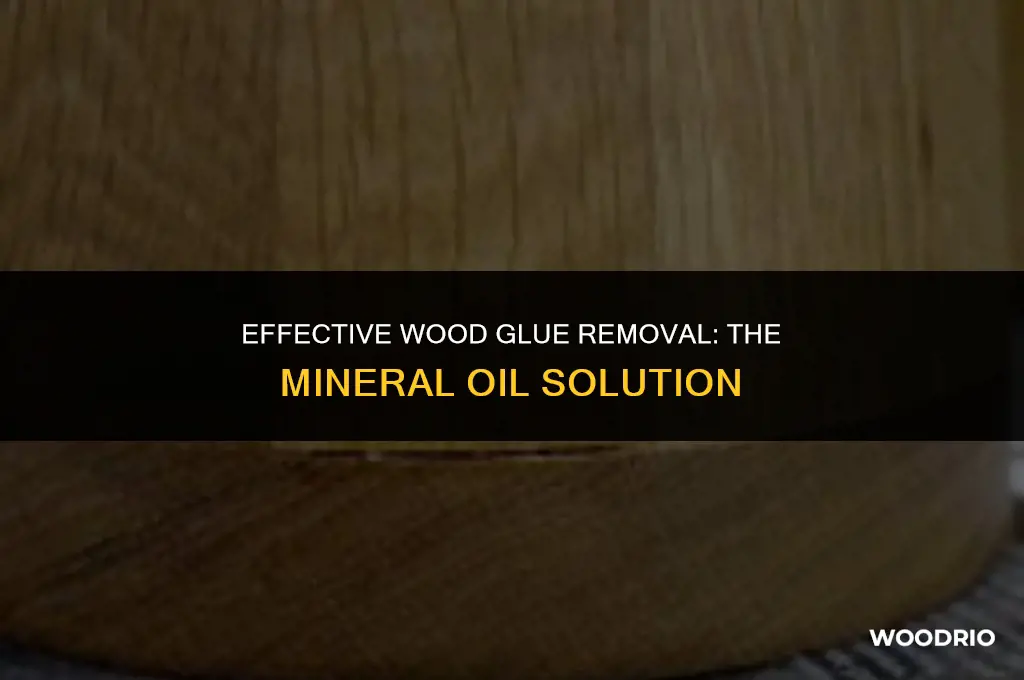 can mineral oil remove wood glue