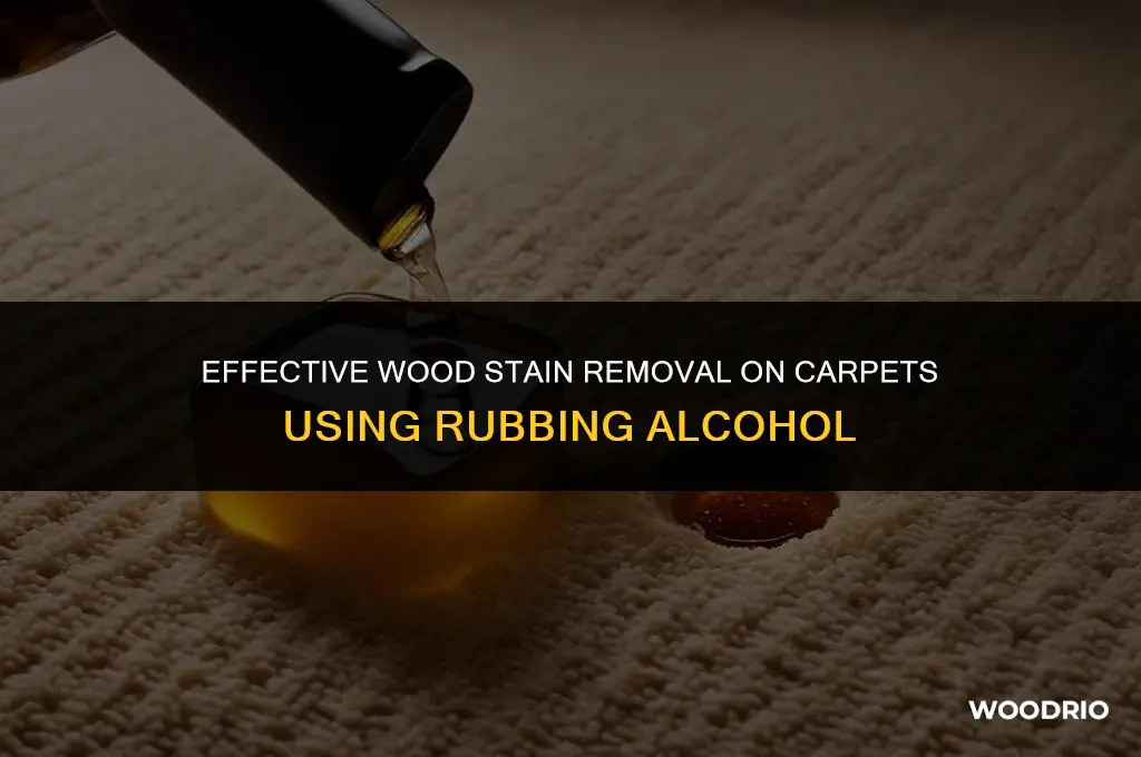 can rubbing alcohol remove wood stains on carpet