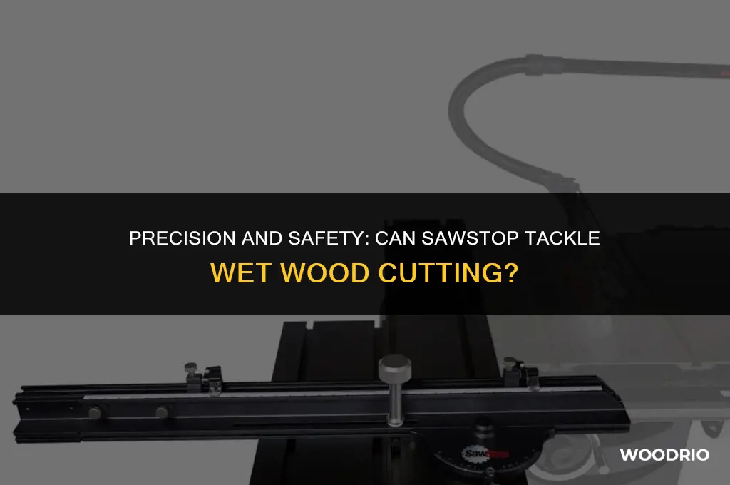 can sawstop cut wet wood