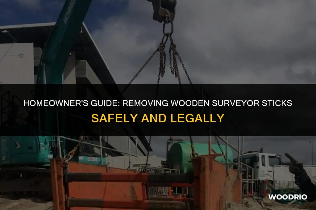 can the wooden surveryor sticks be removed by the homeowner