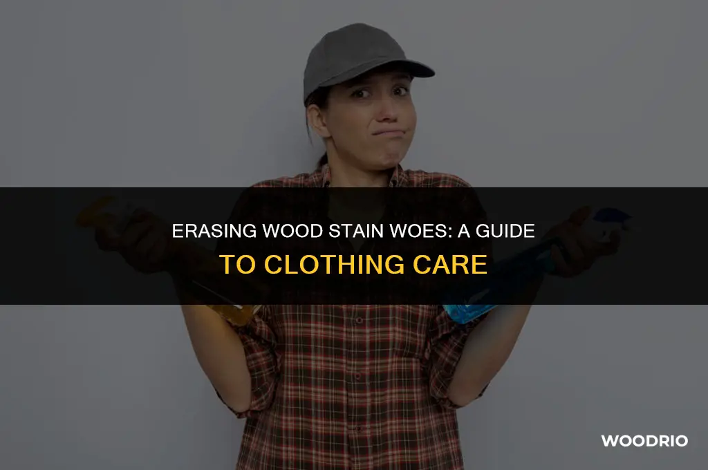 can wood stain be removed from clothing