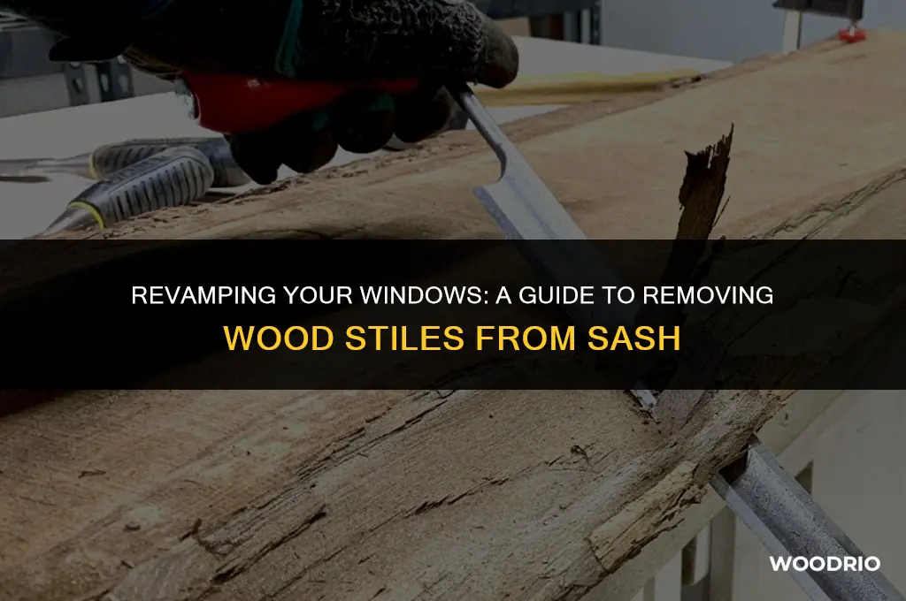 can wood stiles be removed from window sash