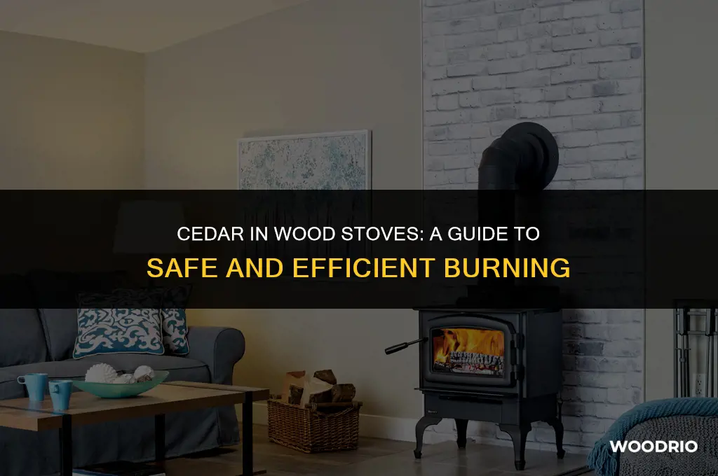 can you burn cedar in a wood stove