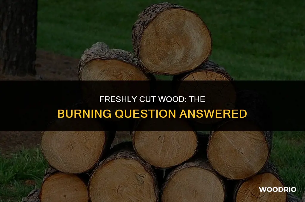 can you burn freshly cut wood