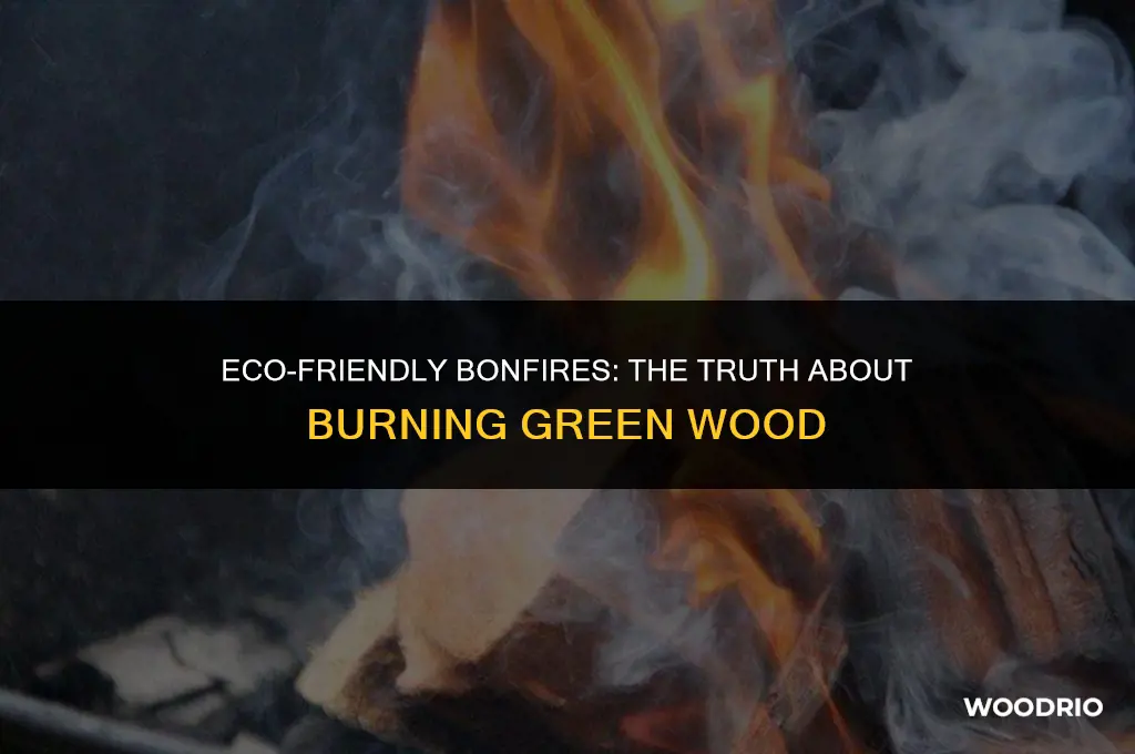 can you burn green wood in a fire pit